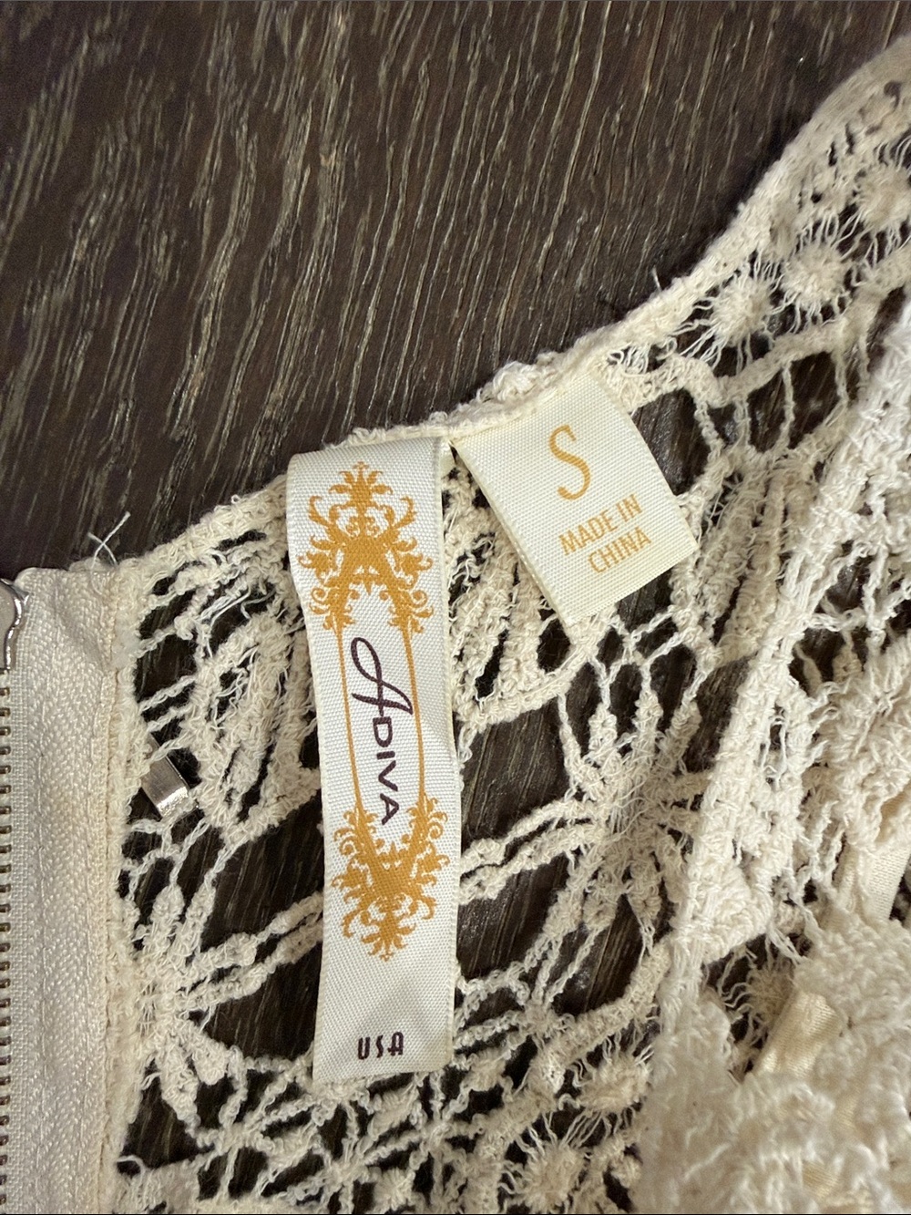 Adiva Cream Crochet Lace Tank Camisole - Picture 2 of 5
